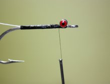 Attach your dumbell eyes using figure eight wraps