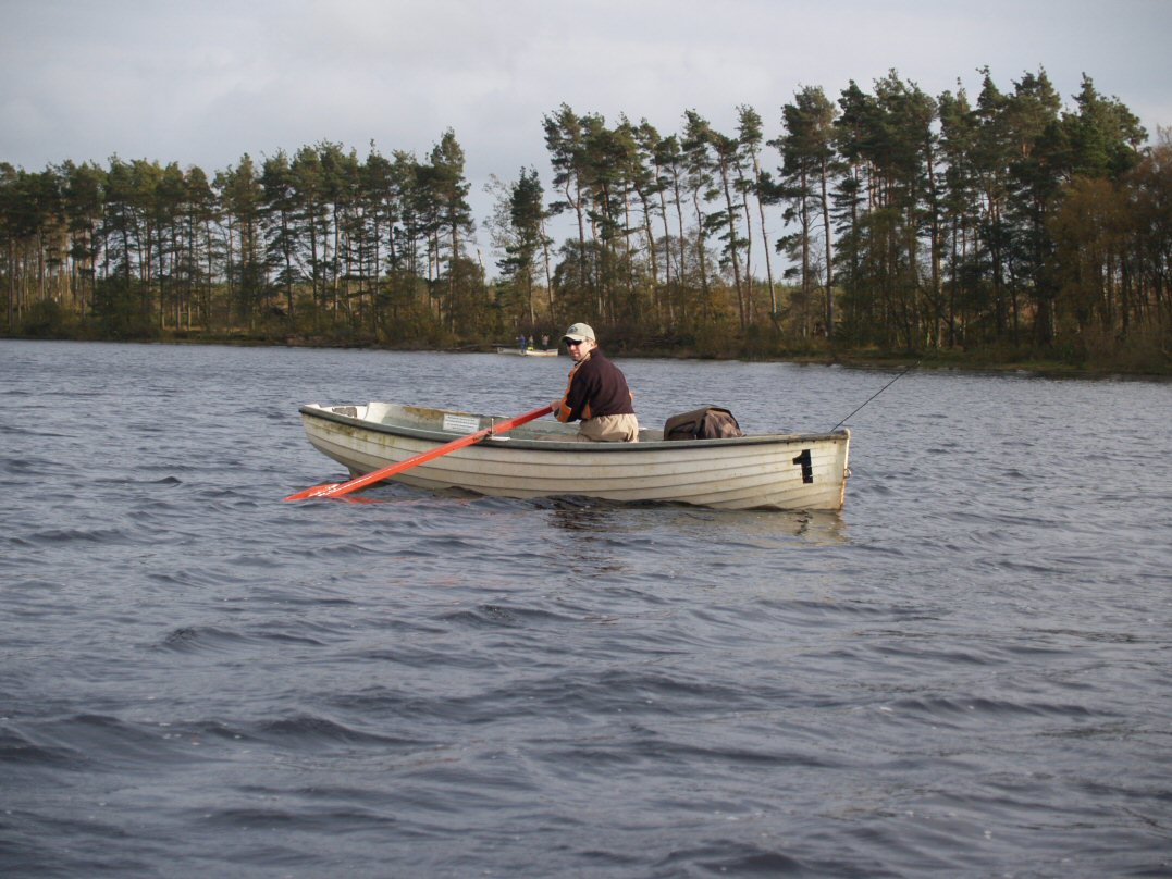 Dan Svrcek using his muscles on Sweethope Lough
