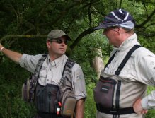 John Tyzack giving advise before fishing