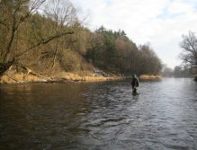 Winter fishing on lower Otava