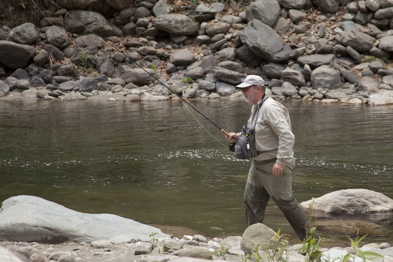 Not much equipment when wearing access pack and easy walking