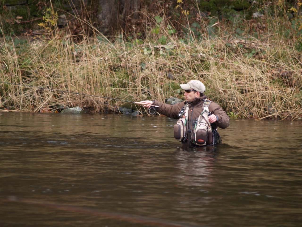 Fishing the Dee below Llangollen