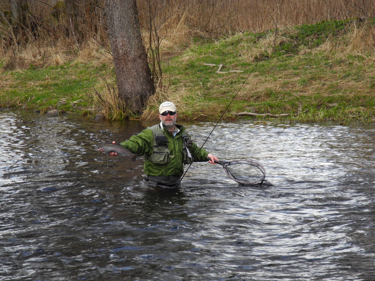 Rainbow from the pool