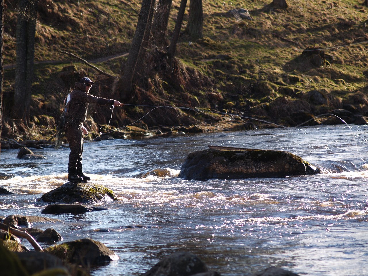 Fishing from the stone