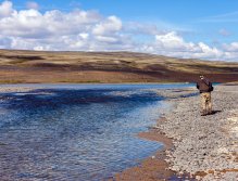 The Mountain River Full of Char