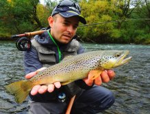 Author with a nice Brown trout