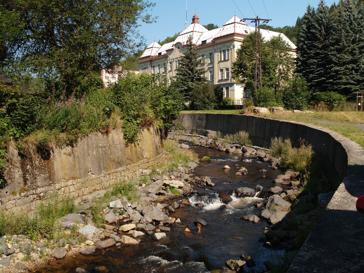 Rolava near town hospital in Nejdek
