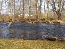 Practicing streamer fishing