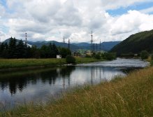 River Váh above the paper mill