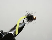 Black & Chartreuse Squirmy Tail Jig - Can be used as a stillwater pattern