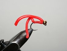 Gold Head Red Worm Jig - The Best for brownies and rainbows!