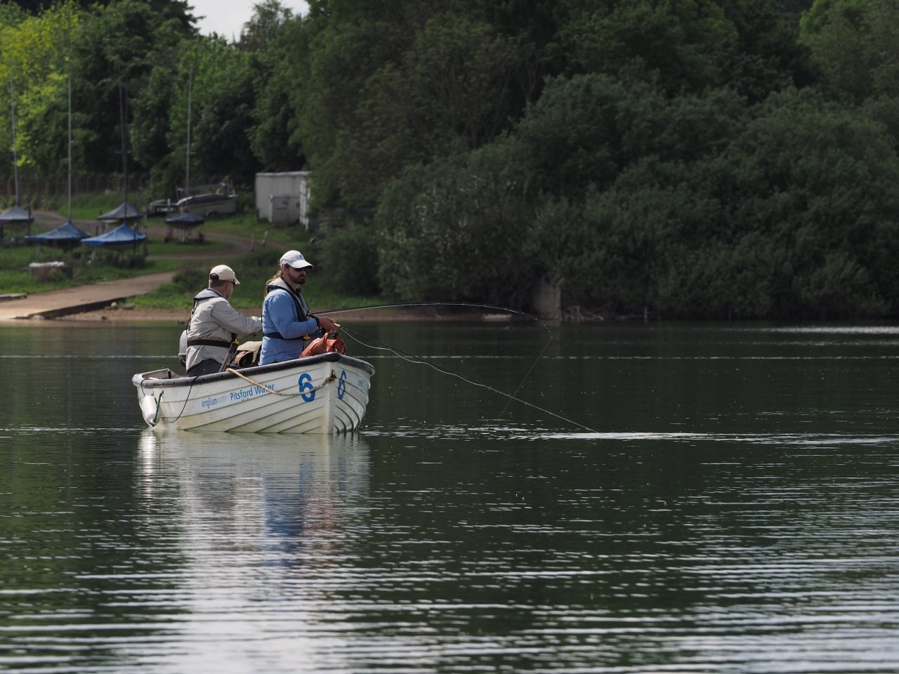 Fishing near the dam