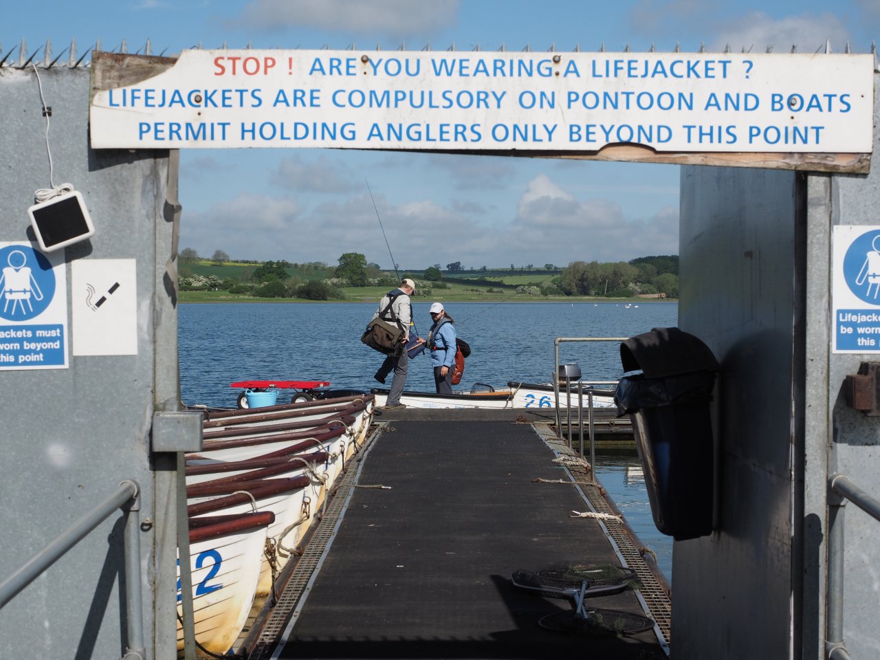 Just before the departure to fly fish Pitsford