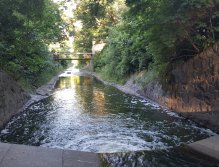 From above the urban waterfall
