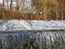 Fishing on the weir