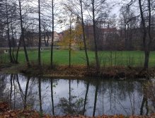 Slow stretch and the Želiv monastery in the background