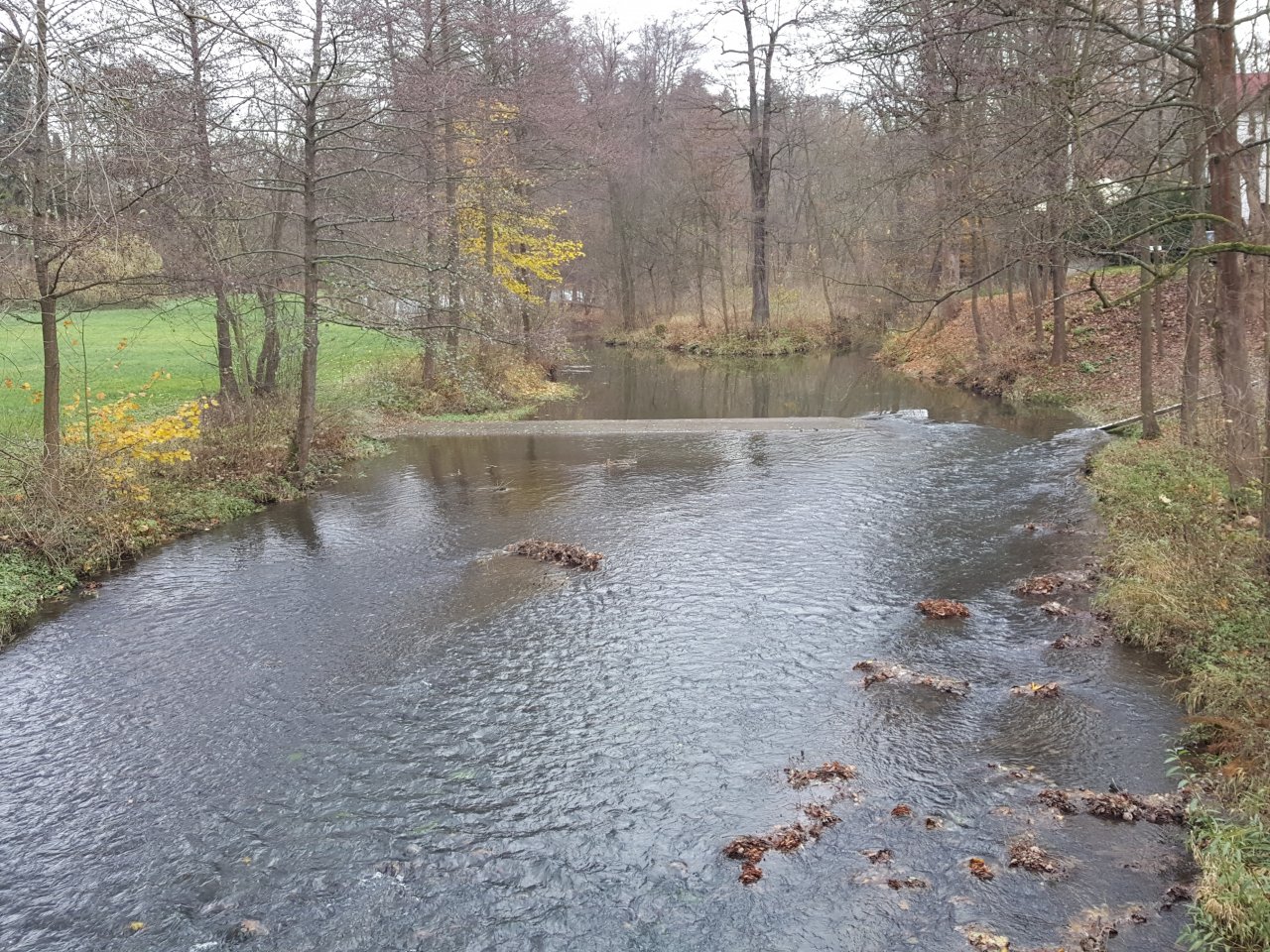 Stretch above the bridge