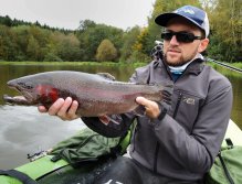 October and November are still good months for fly fishing from the belly-boat.
