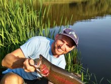 At such a time is an excellent fishing method "Washing Line", where the point fly is hi-floating and two small nymphs are tied between point fly and fly line. You have to retrieve this set very slowly and wait for a decent strike. If it comes, don't miss!