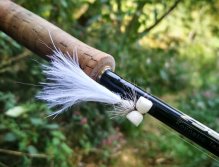 AR White Fry Booby - Excellent pattern of larger white Booby, which I like to fish with on trout still waters during the summer. I use a sinking fly line and I retrieve the fly with slow "figure of eight" with occasional longer pulls.