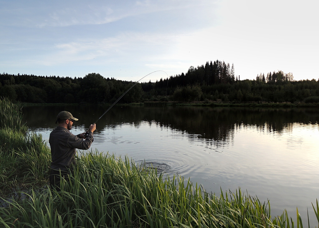 The warm autumn evening becomes more interesting than the course of the day. Most fishermen are gone, the fish have calmed down a little and are starting to feed! This is a good sign! Just persevere and maybe we can see some nice fish!