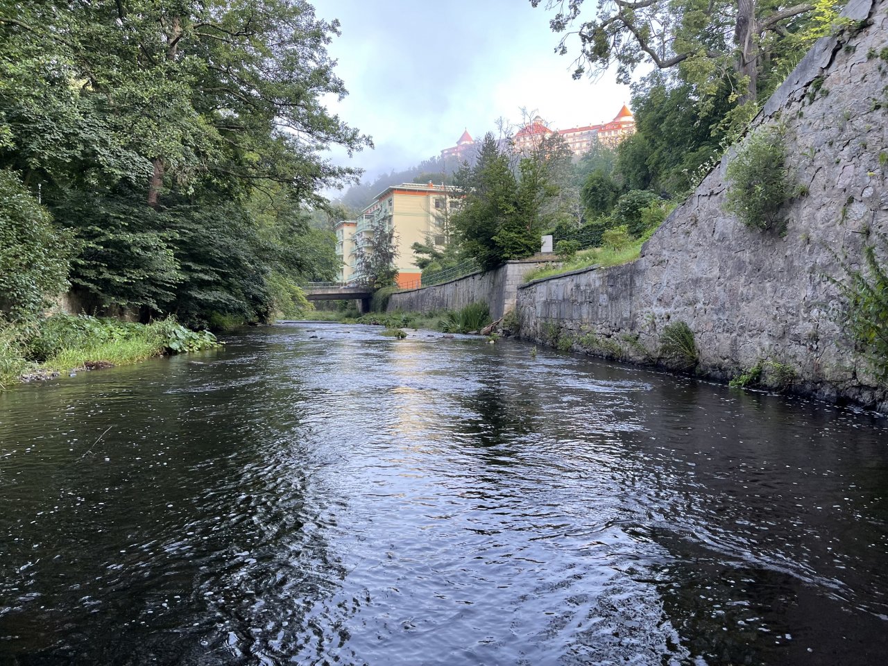 Tepl� river in Karlovy Vary