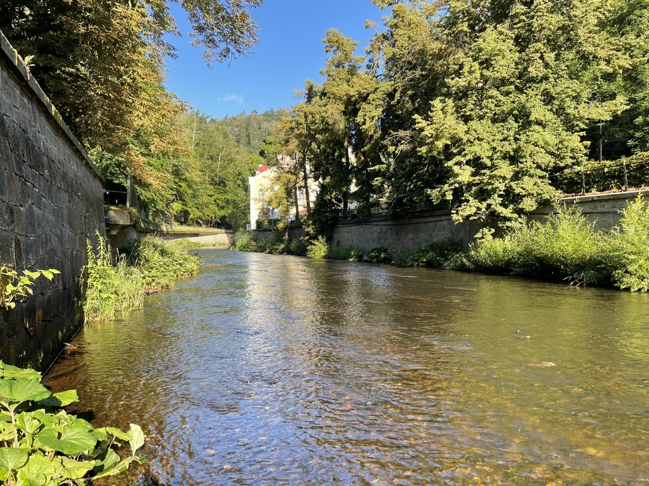 Tepl� river in Karlovy Vary
