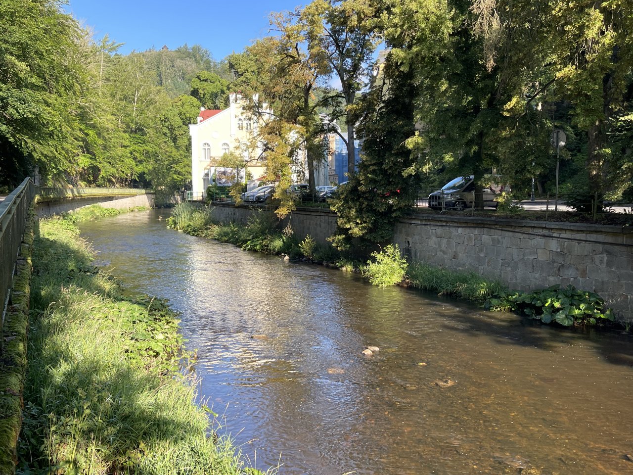 Tepl� river in Karlovy Vary