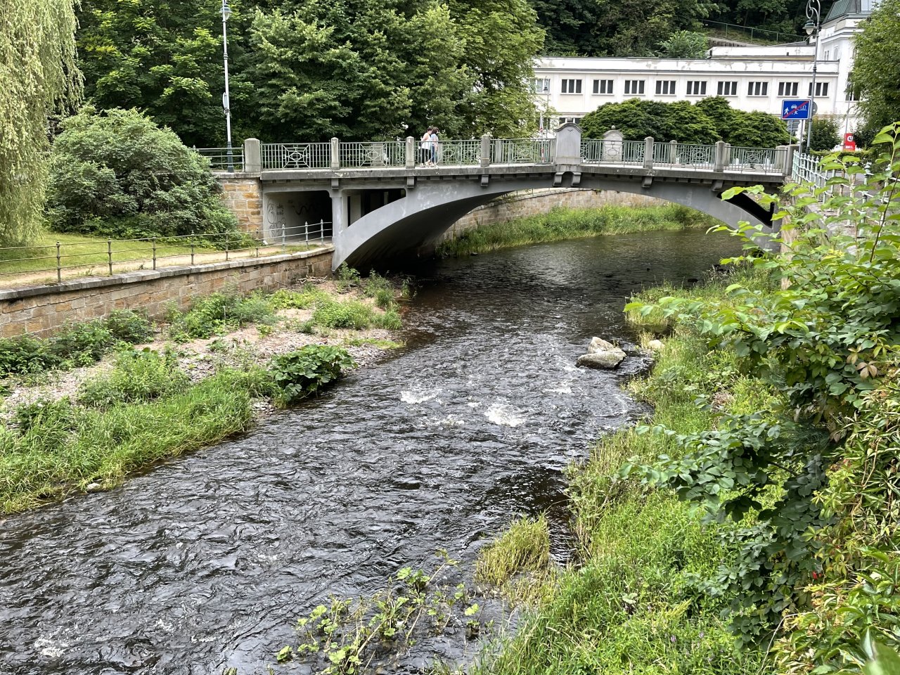 Tepl� river in Karlovy Vary