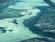 Kosi Bay mouth from the air