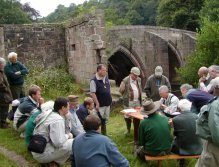 Club members watching Charles Jardin