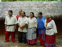 Cherokees in traditional clothing