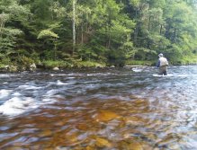 Lukáš Pazderník fishing Otava near Anín
