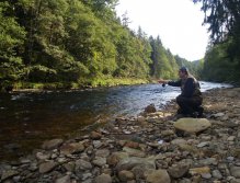 Lukáš Pazderník fishing Otava near Anín