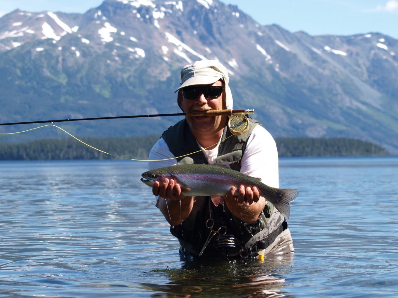 The Author with a fine Surel Creek Rainbow