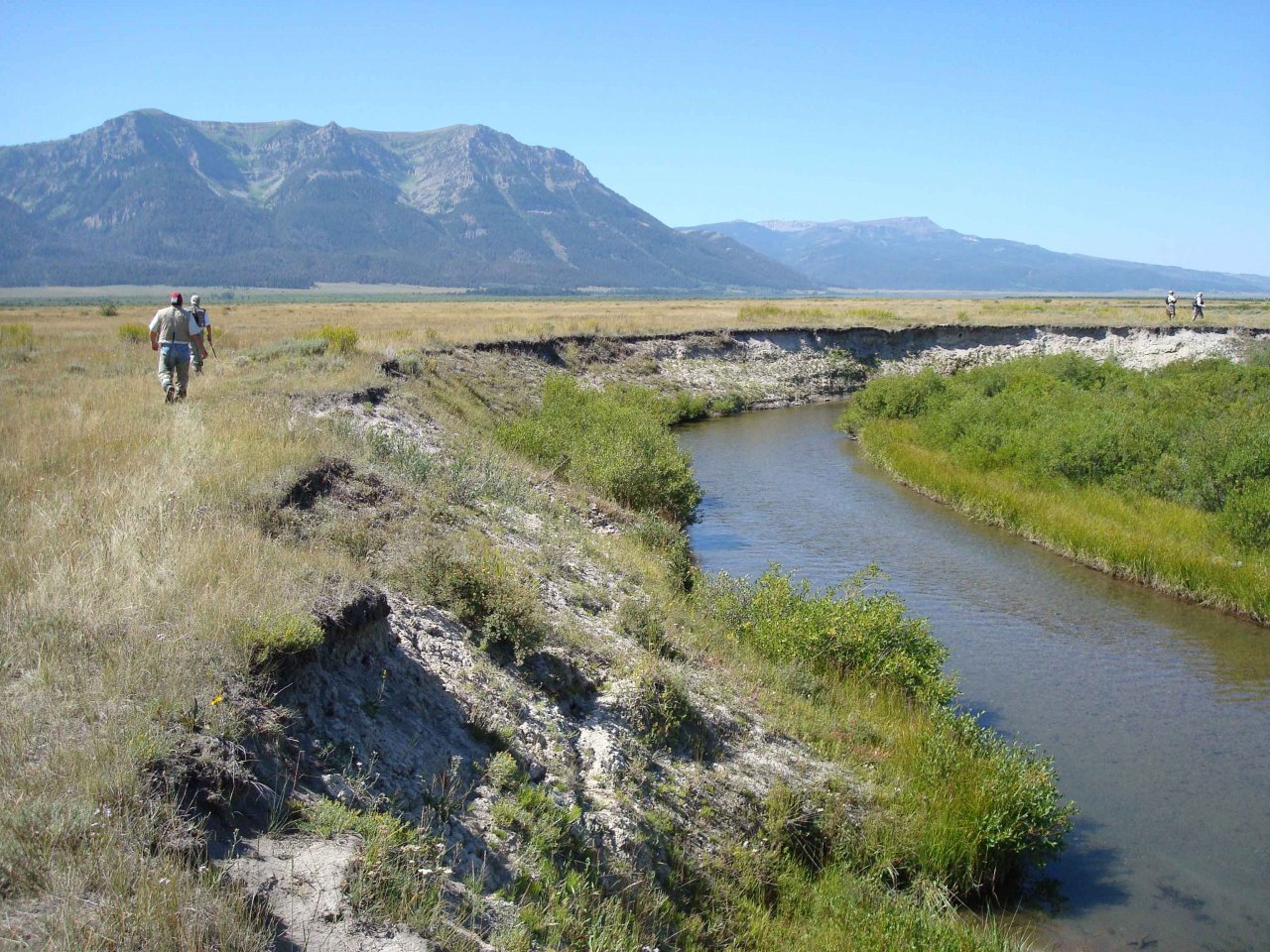 Fishing in Montana Big Sky Country means walking through sage brush country