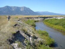 Fishing in Montana Big Sky Country means walking through sage brush country