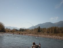 Netting a scoring fish