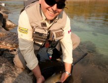 Showing off a scoring Whitefish