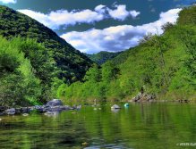 Flyfisherman at the Idrijca river