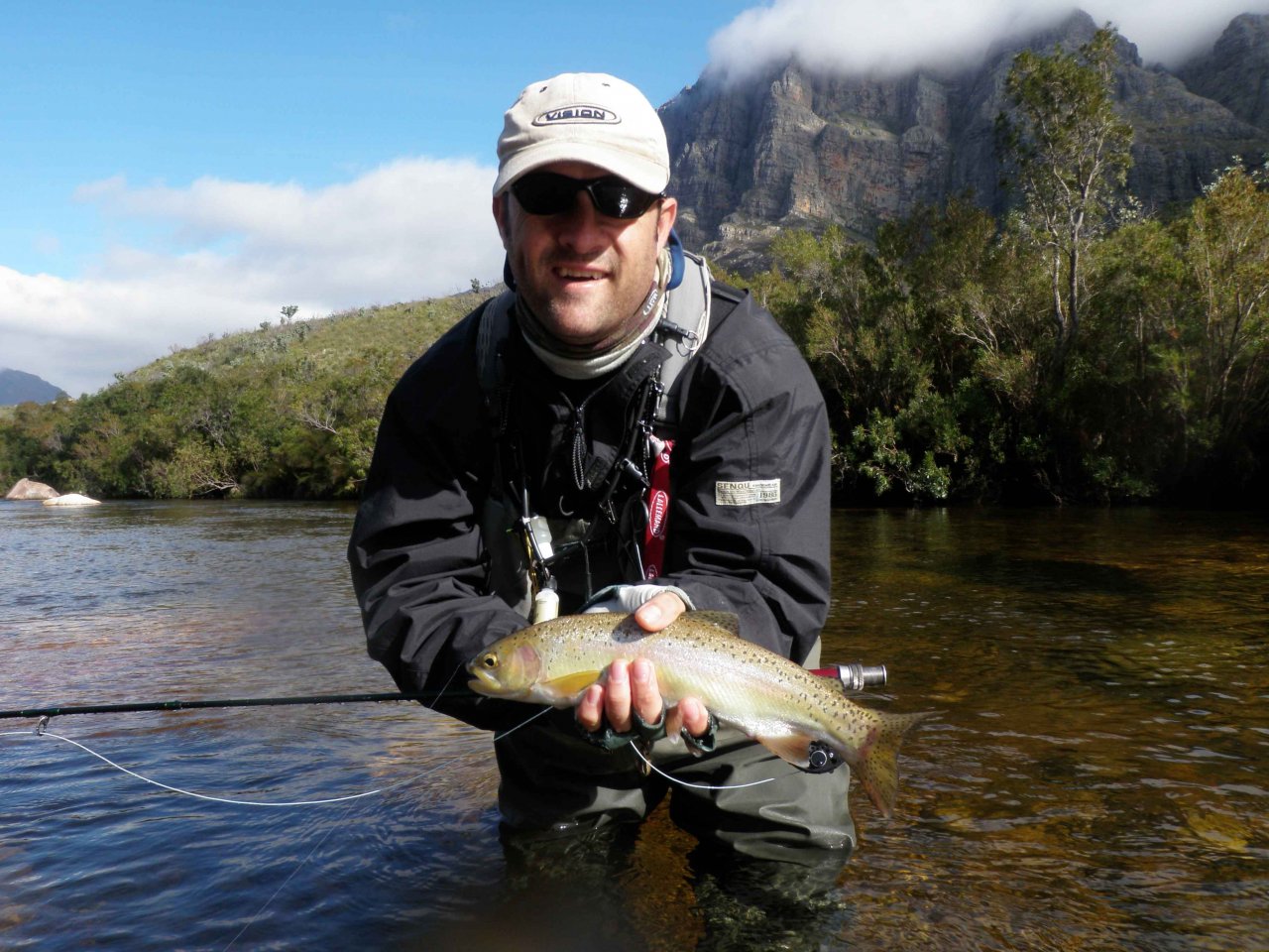 A 44cm wild fish taken on a dry fly