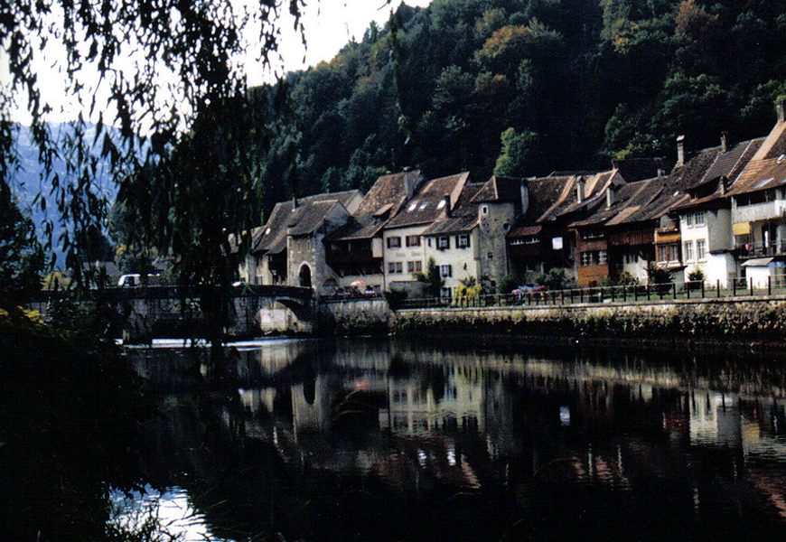 The medieval Town of St. Ursanne : the center