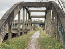 Svatava at the "tri-bridge" near Citická Street