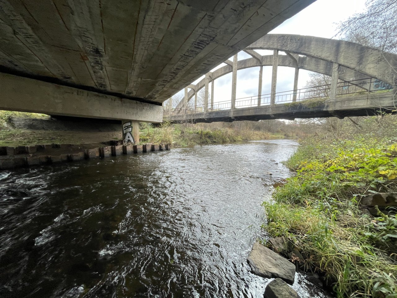 Svatava at the "tri-bridge" near Citick� Street