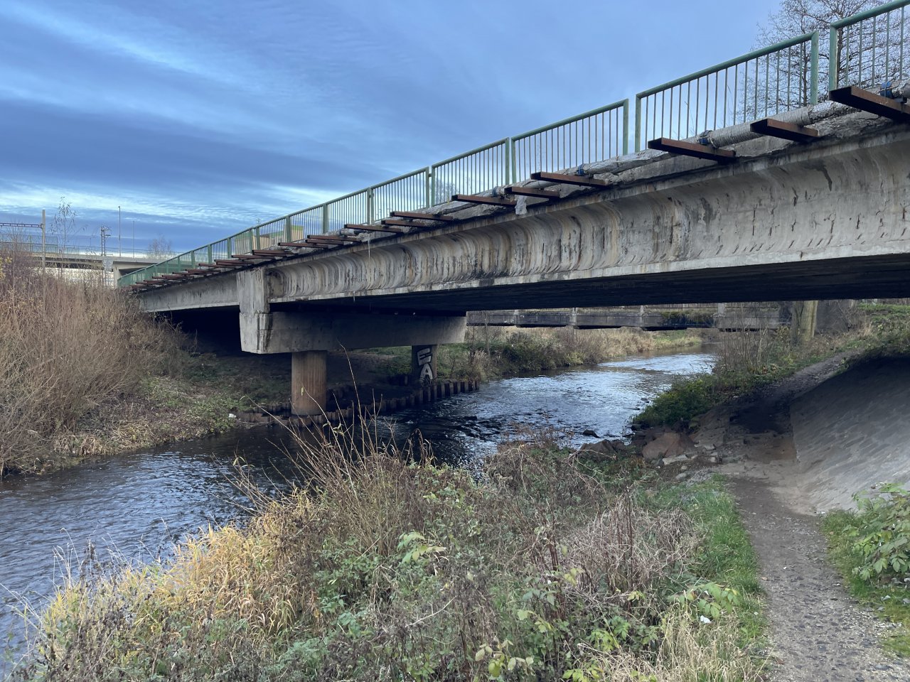 Svatava at the "tri-bridge" near Citick� Street