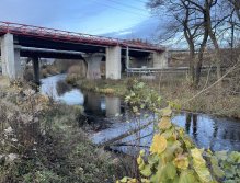 Svatava under the sewage treatment plant in Svatava