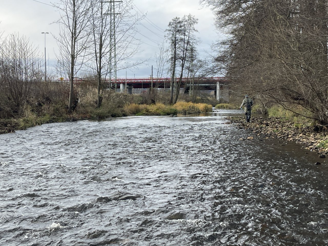 Svatava under the sewage treatment plant in Svatava