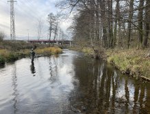 Svatava under the sewage treatment plant in Svatava