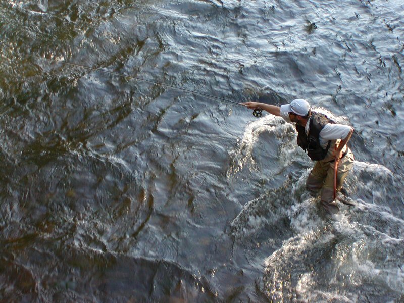 Czech nymphing - fishing rough stream