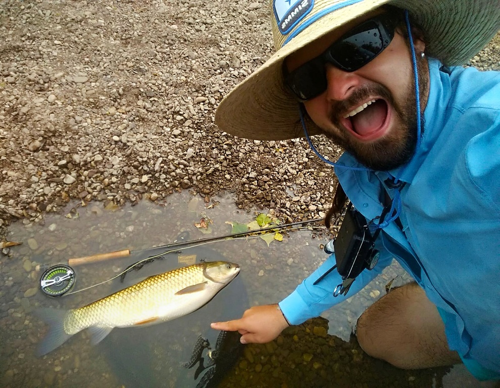 Summer happy selfie with a river torpedo! I got about 7 such grass carp that day to my favorite river Fly Fishing Landing Net With Magnet Fencl King 2 Nature XL!